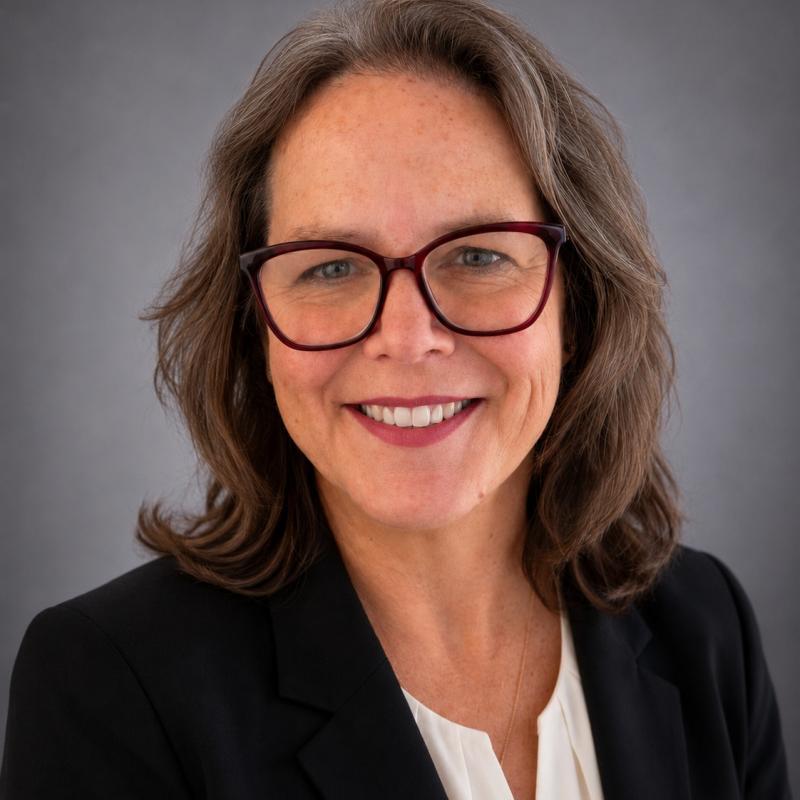 woman with glasses